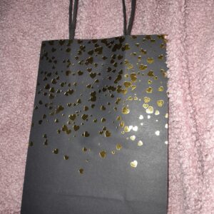gold hearts gift bag