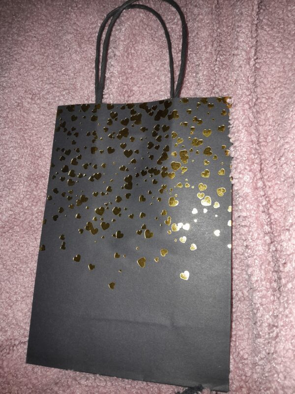 gold hearts gift bag
