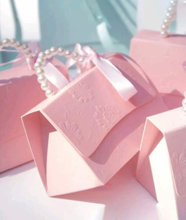 pink embossed gift box
