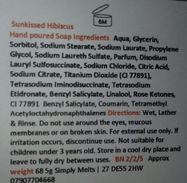Soap | Sunkissed hibiscus - Image 2